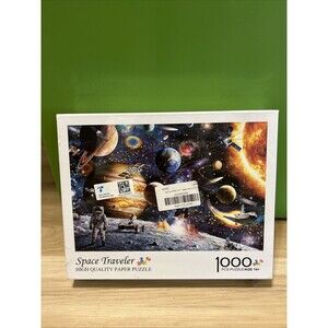 Space Traveler Puzzle 1000 Pieces New Sealed in Box Planets Astronaut Moon